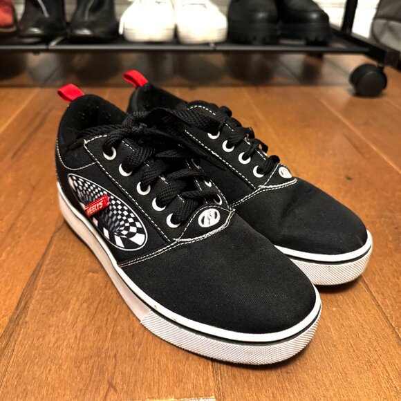 Black, White, and Red Heely's | VGUC | Youth Size 6 - Picture 6 of 6